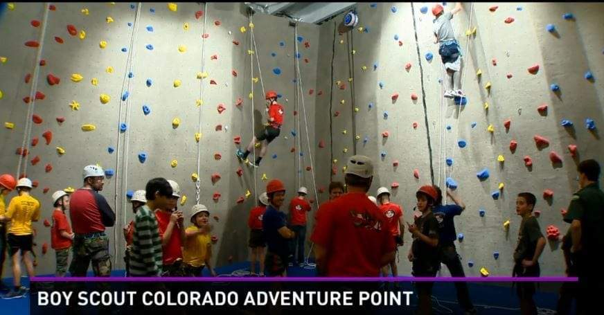 New Climbing Wall in the Boy Scout Colorado Adventure Point