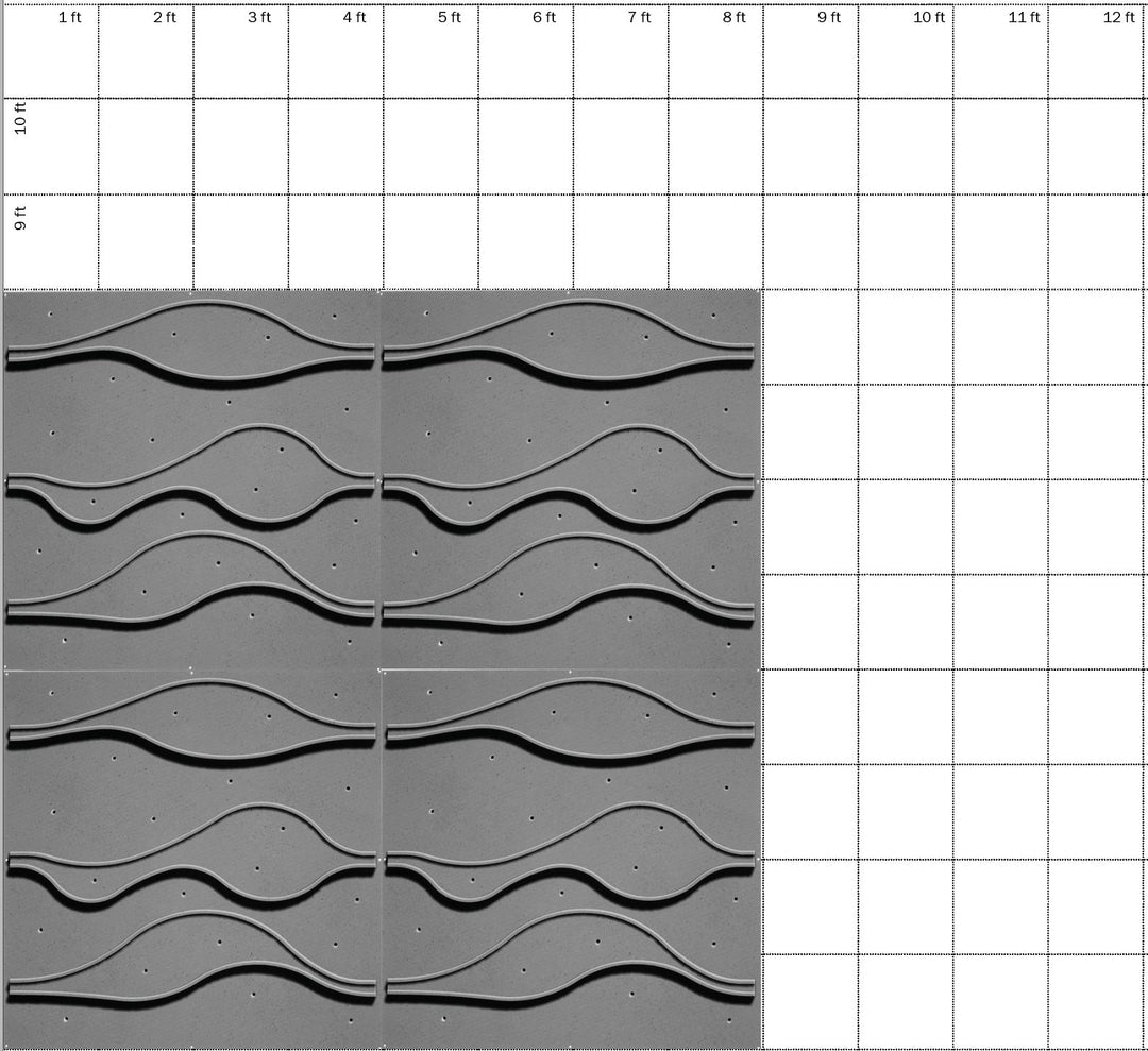8 ft w x 8 ft h Wall + Holds (Wave Panels, Indoor & Outdoor)