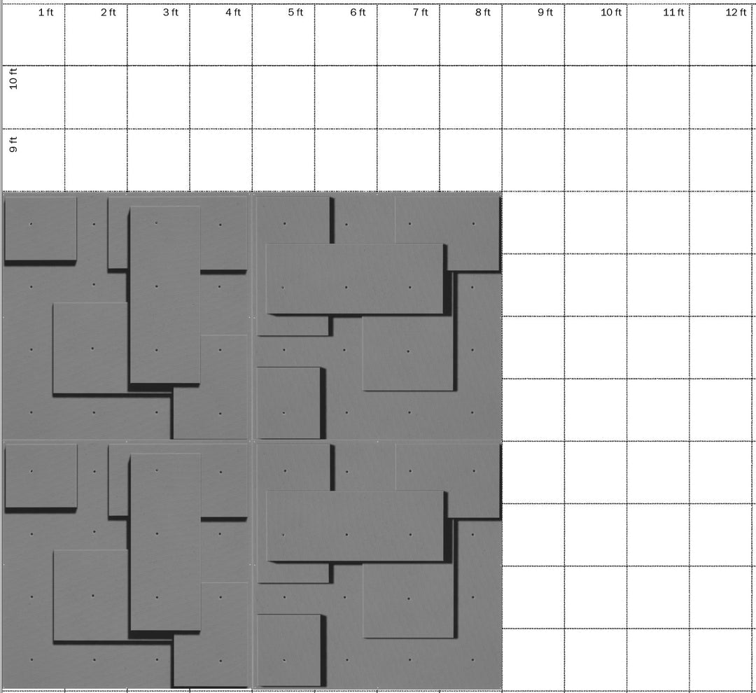 8 ft w x 8 ft h Wall + Holds (Blocks Panels, Indoor & Outdoor)